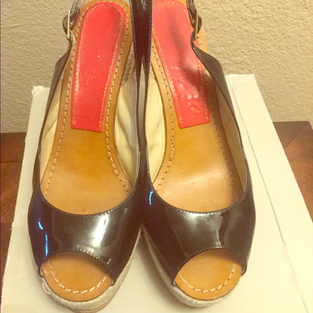 Black Patent Leather Espadrilles